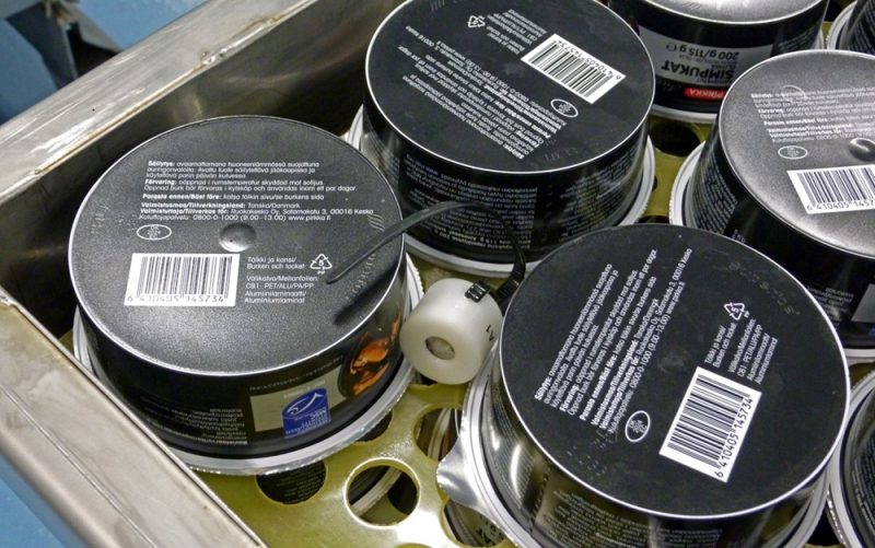 cartographie autoclave : mesure de température d'ambiance entre des pots plastique thermoscellés